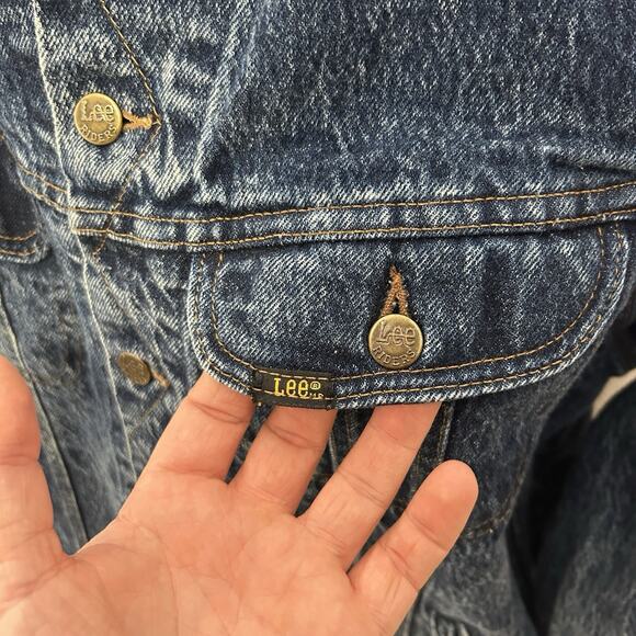 Vintage Lee Riders Union Denim Trucker Jacket “Dark Wash” - Picture 3 of 6